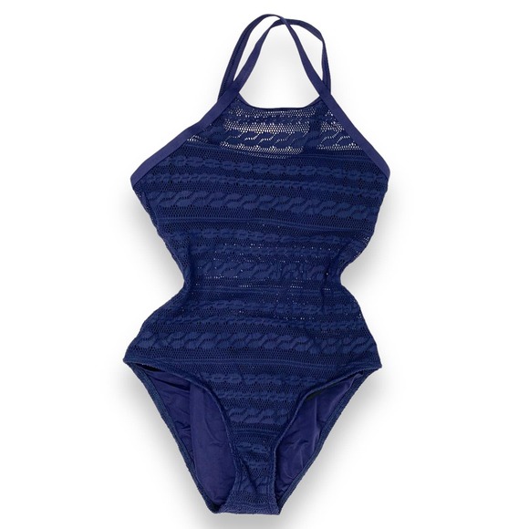 ❌SOLD❌ Y2K NAUTICA navy blue lace one piece swimsuit - Picture 5 of 16